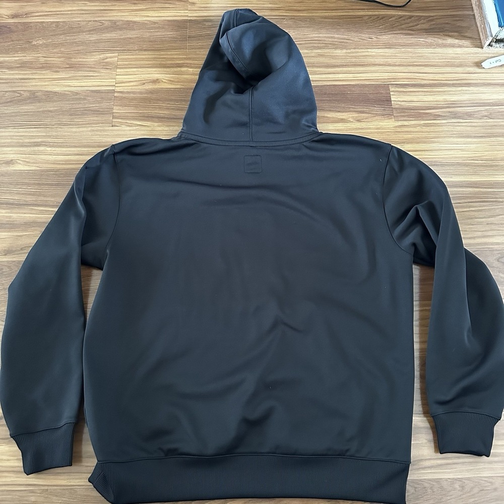 FootJoy Hoodie Mens Medium Black FJ Logo Pullover Golf Sweatshirt Performance - Picture 6 of 8